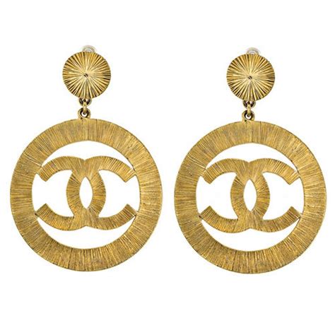 orange and gold button chanel earings|chanel earrings online shop.